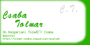 csaba tolmar business card